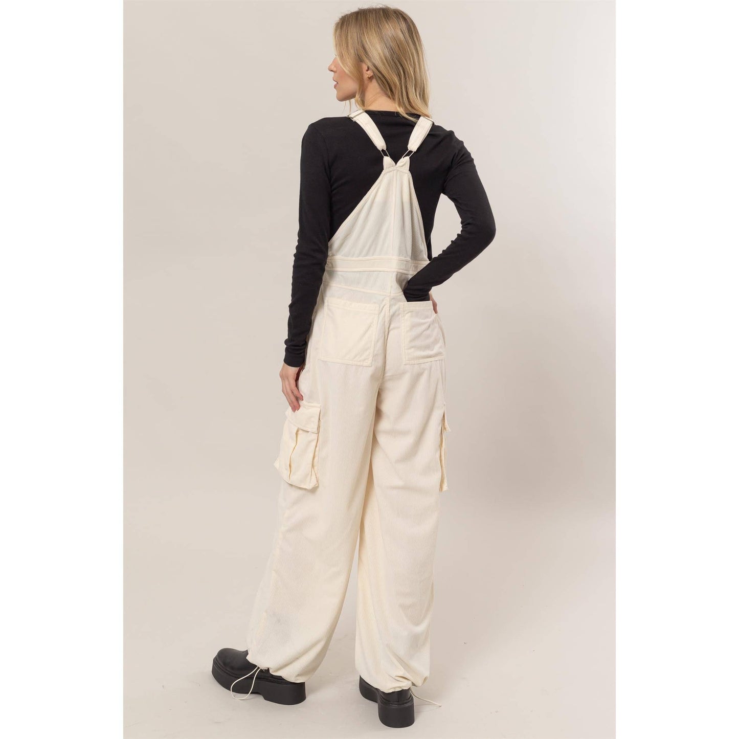 HF24F288-Corduroy Cargo Overalls