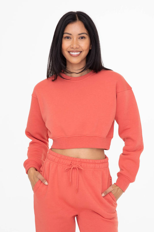 Cropped Fleece Sweatshirt