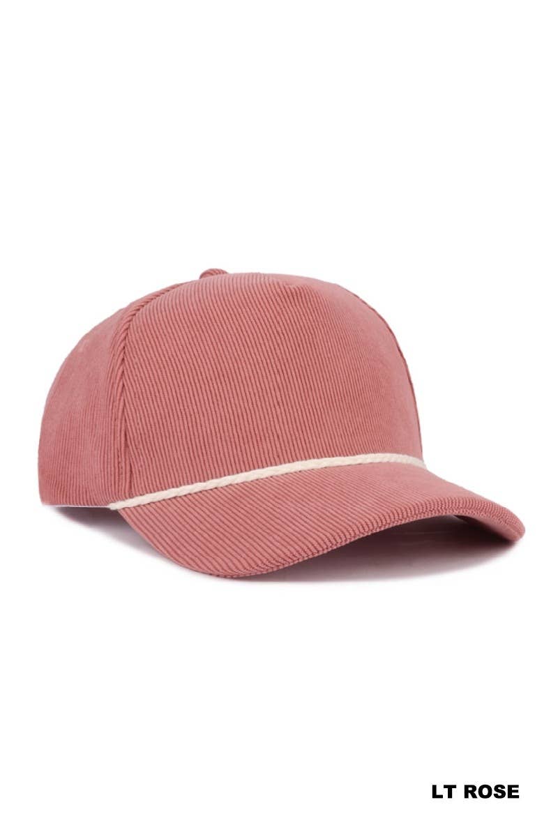 Rope Corduroy Snapback Hat