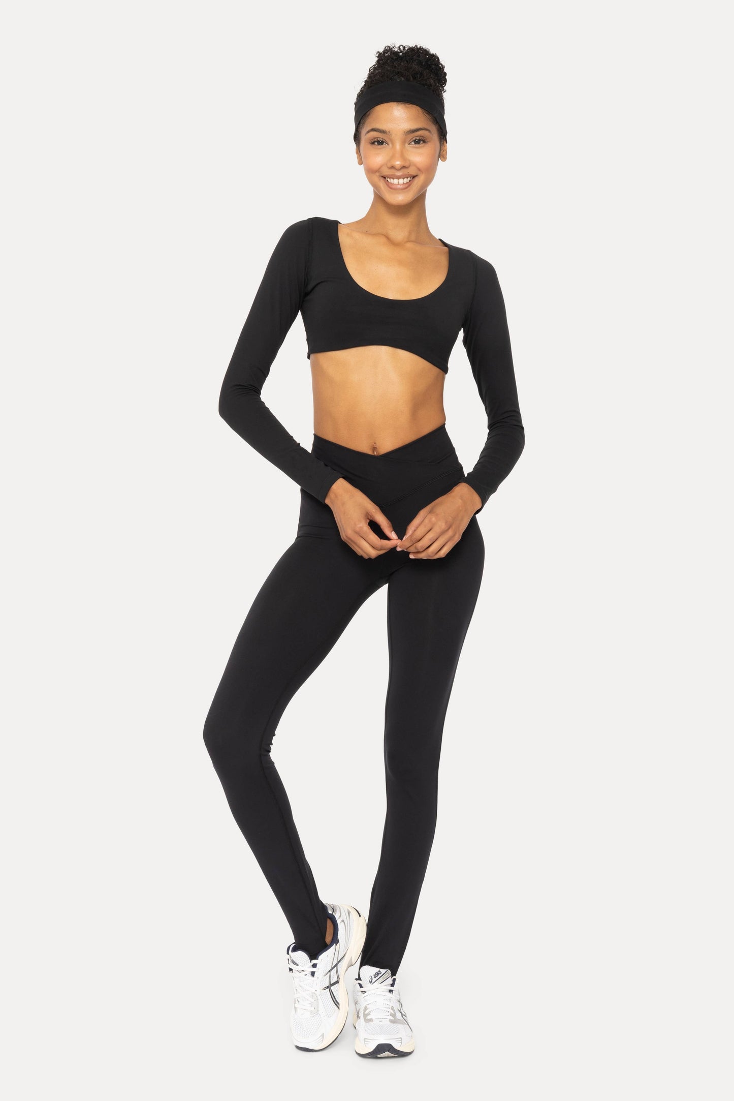 Micro Cropped Long Sleeve Active Top