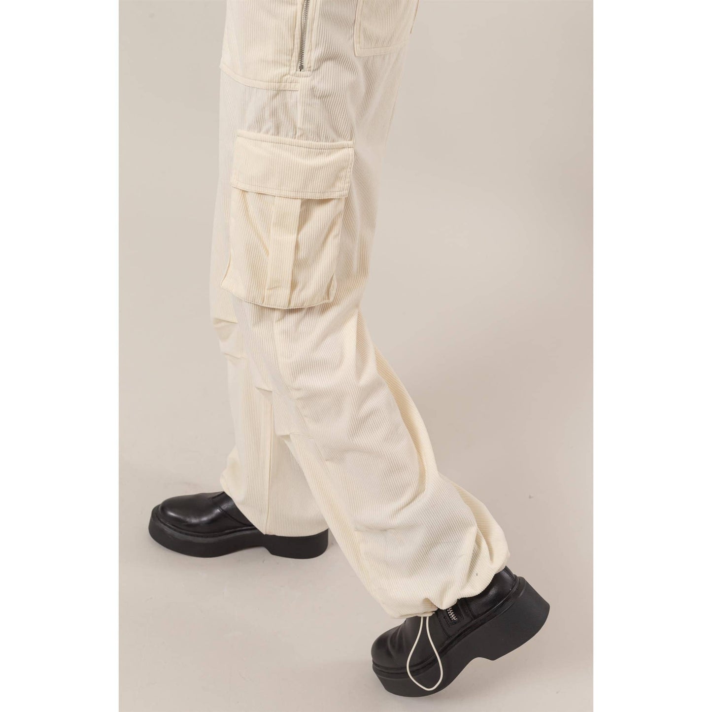 HF24F288-Corduroy Cargo Overalls