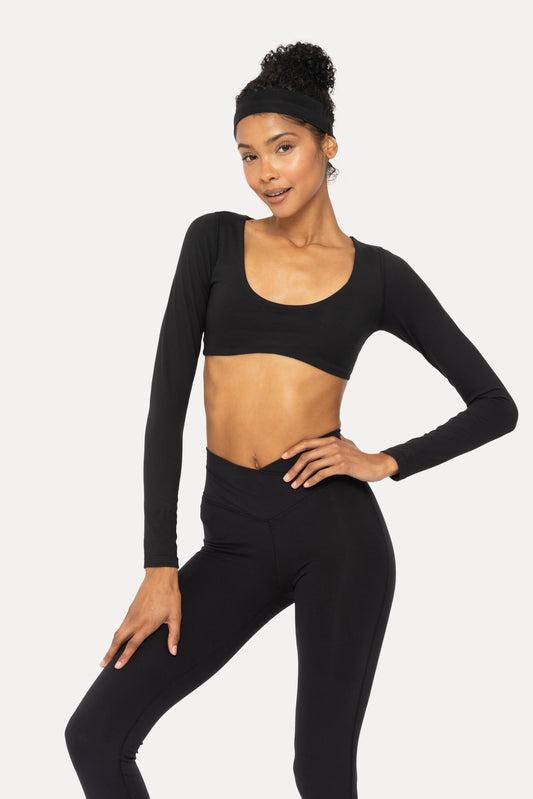 Micro Cropped Long Sleeve Active Top