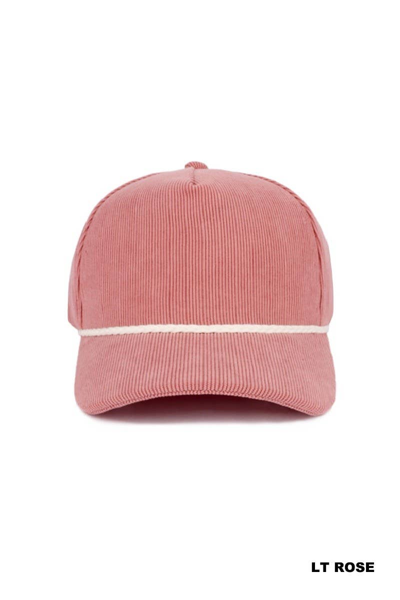 Rope Corduroy Snapback Hat