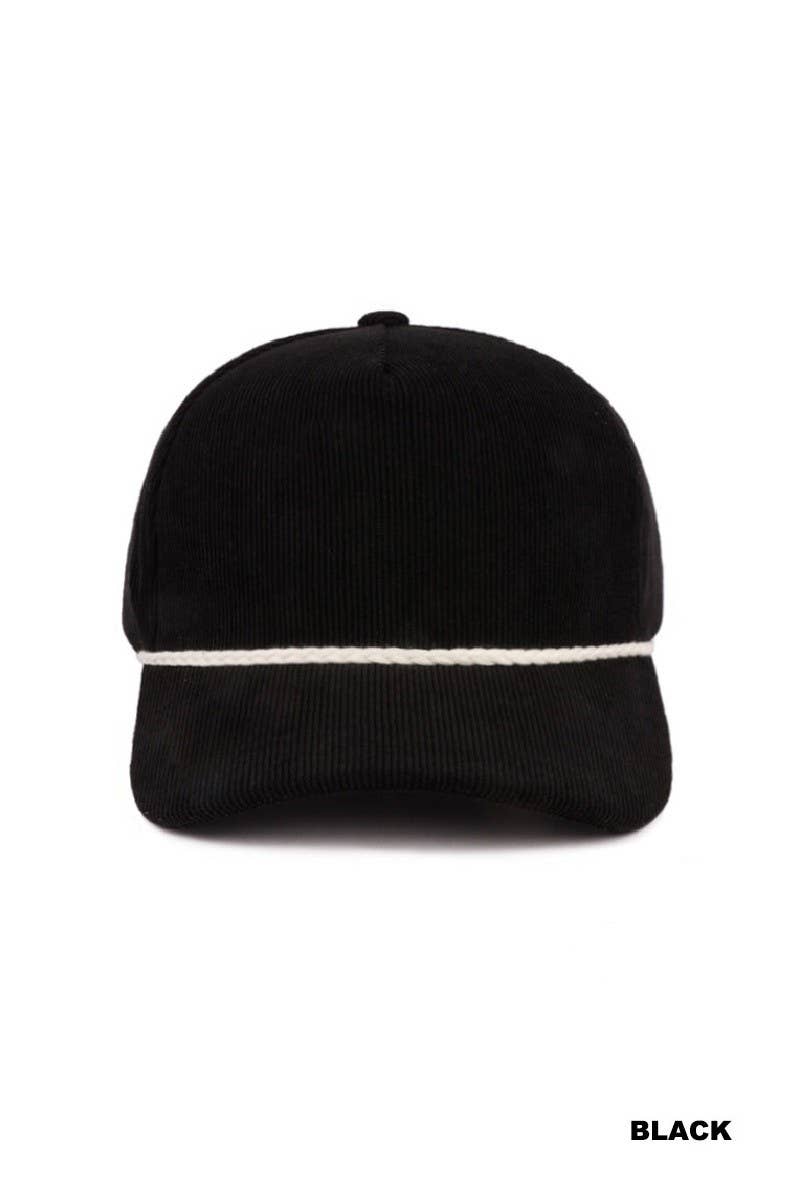 Rope Corduroy Snapback Hat
