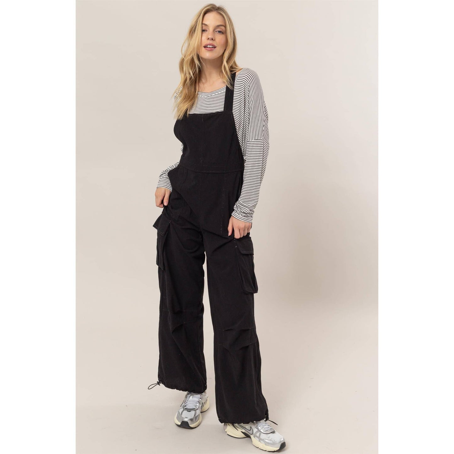 HF24F288-Corduroy Cargo Overalls