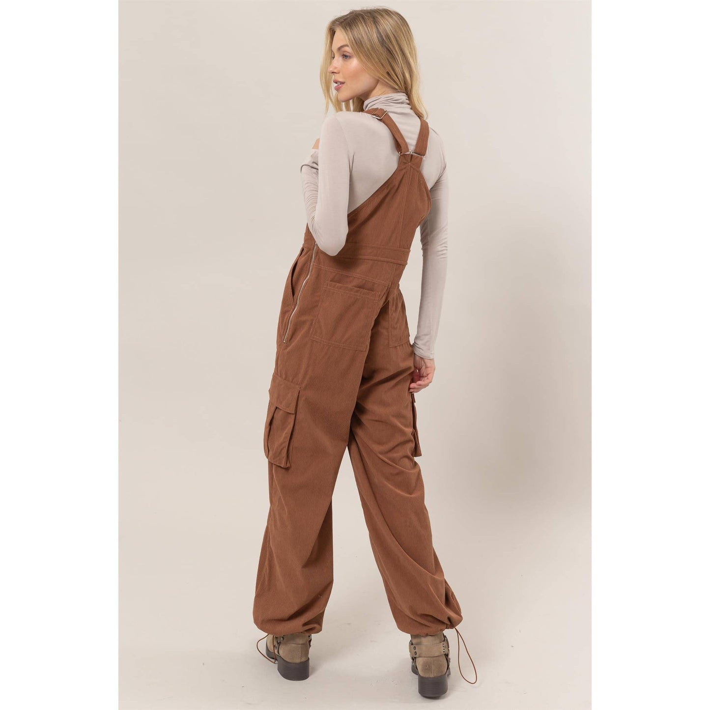 HF24F288-Corduroy Cargo Overalls